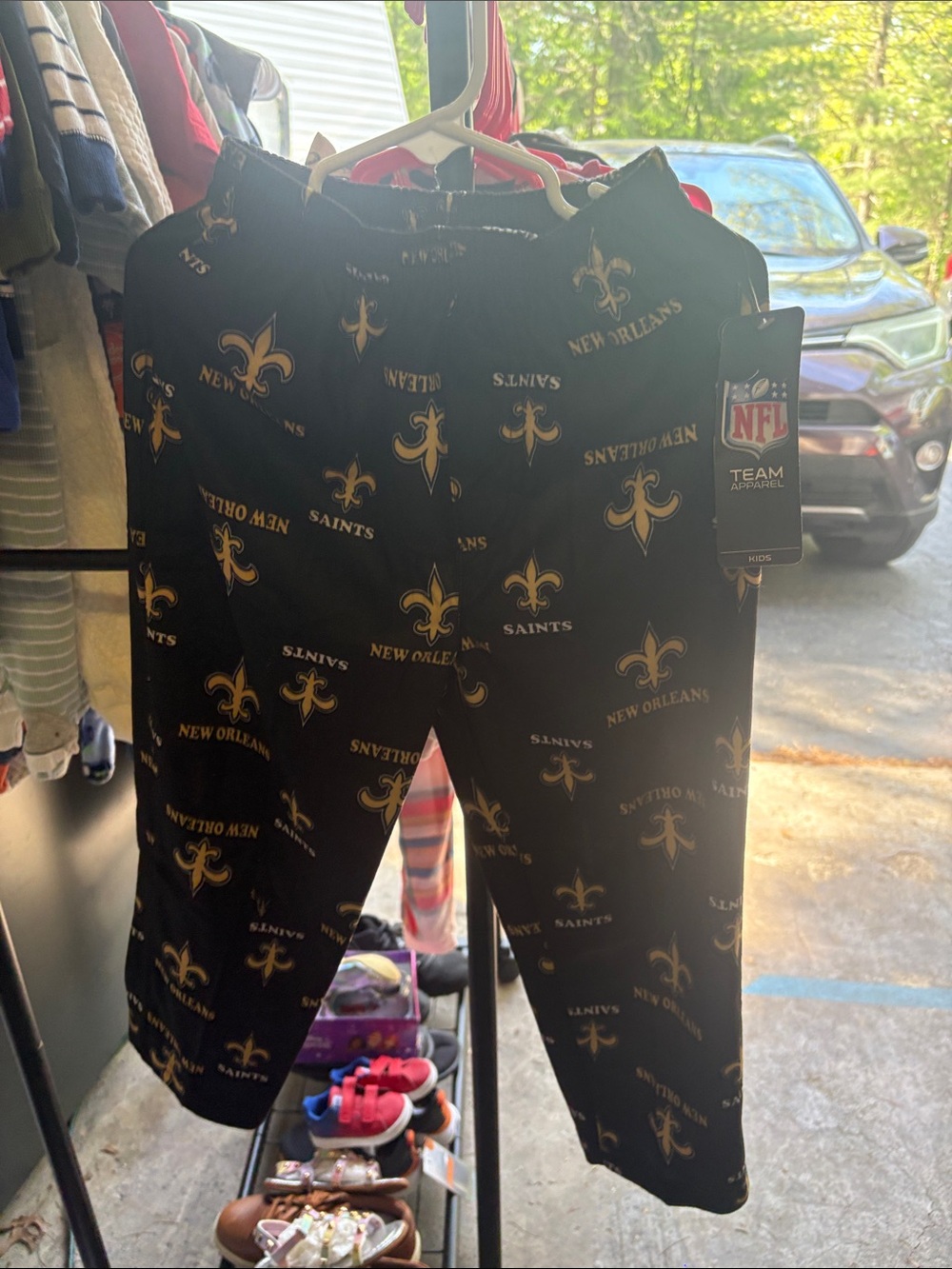Nwt NFL New Orleans Saints Kids Black and Gold Pajama Pants